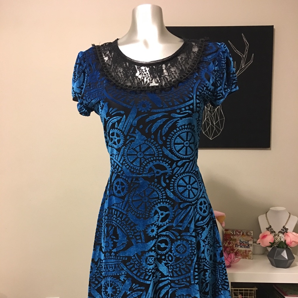 Update💝 Velvet Blue Dress👗